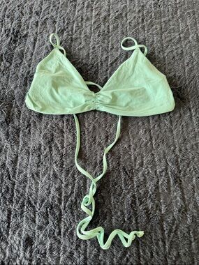 l*space Mint Green Triangle Bikini Top